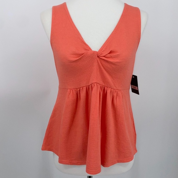 Lucky Brand Tops - Lucky Brand Tank Top Orange Knotted Front V-neck